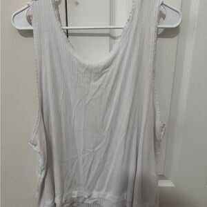 Free People Ribbed Cream Tank Top